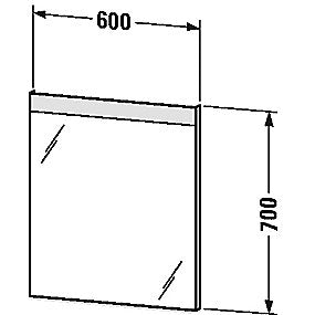 Duravit Spejl 60 x 70 cm. Med LED lys