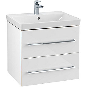 V&B Avento vaskeskab 580 x 514 x 452mm 2skuffer CrystalWhite