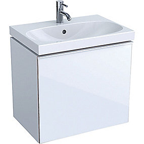 GEBERIT Acanto vaskeskab 595x535x416mm 1skuffe hvid højglans