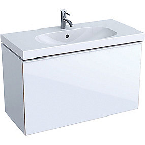 GEBERIT Acanto vaskeskab 890x535x416mm 1skuffe hvid højglans