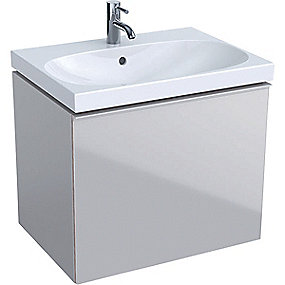 GEBERIT Acanto vaskeskab 640x535x475mm 1skuffe sand-grå