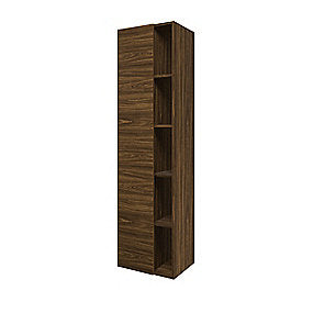 Sanibell Proline højskab med åbne hylder grebsfri 169x45,5x35cm. Cabana eg