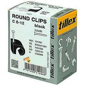 Clips C 8-12 B 2,0x30 mm Sort, Pak 100 stk.