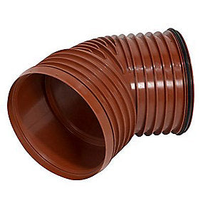 Pipelife PP-bøjning 45gr. 250mm m/1 muffe og tætningsring. Pragma