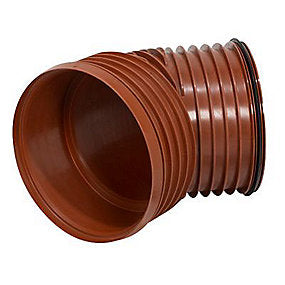 Pipelife PP-bøjning 45gr. 315mm m/1 muffe og tætningsring. Pragma