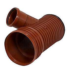 Pipelife PP-grenrør 45gr. 200x110mm. Pragma med afgrening til glat rør. NPM. EN13476-3