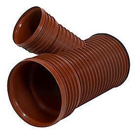 Pipelife PP-grenrør 45gr. 250x160mm. Pragma med afgrening til glat rør. NPM. EN13476-3