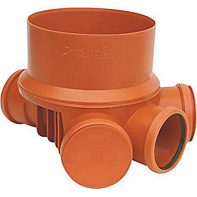 Pipelife PP rense-inspektionsbrønd 425-110mm T5, universal med fleksible indsatser og propper.