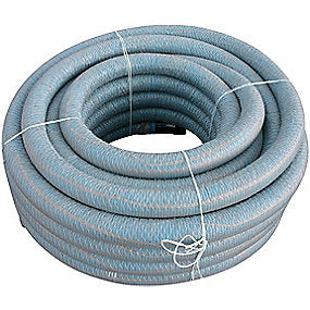 Pipelife drænrør 92-80mm. med geotekstil 2,4x7mm. slids. Blå. Rulle á 50 mtr.