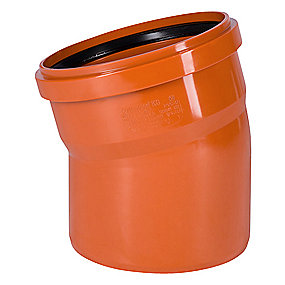 Ostendorf PVC bøjning 15 gr. 200 mm. med kort indstiksmuffe