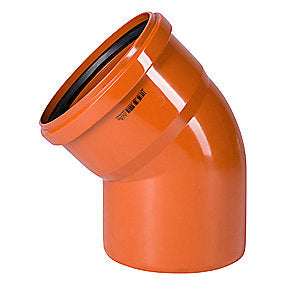 Ostendorf PVC bøjning 45 gr. 200 mm. med kort indstiksmuffe