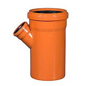 Ostendorf PVC-grenrør 45 gr. 250x110mm med kort indstiksmuffe