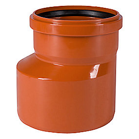 Ostendorf PVC-reduktion 200-160 mm med kort indstiksmuffe