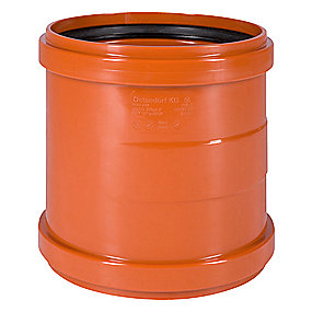 Ostendorf PVC skydemuffe 200mm med kort indstiksmuffe
