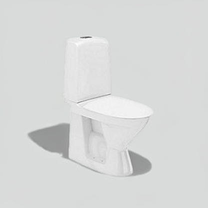 Ifö Spira toilet 6260. Med skjult S-lås. Rimfree. Hvid