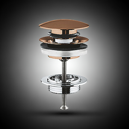 GROHE Bundventil 1 1/4'' Push up. Med overløb. Børstet Warm Sunset