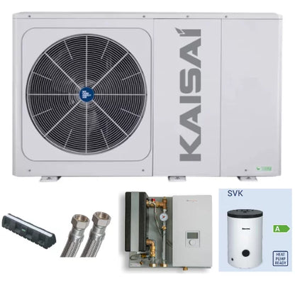 Kaisai Varmepumpe Pakketilbud 8 kW Monoblok KHC-08RY3 El Backup