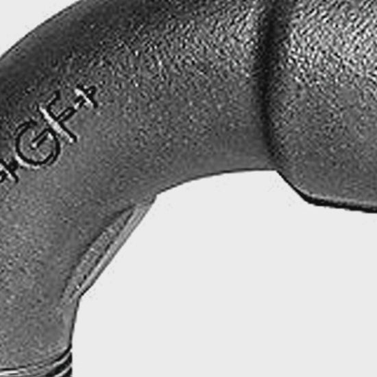 Georg Fischer Lang bøjning 90° sort 3/8'' muffe-nippel